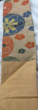 Load image into Gallery viewer, Nagoya Obi - Orange/Green/Blue Motifs w/small flowers