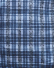 Load image into Gallery viewer, Flannel Kimono Robe - blue tartans, unisex