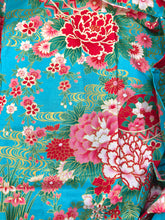 Load image into Gallery viewer, Kimono Robe - Turquoise Florals