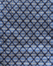 Load image into Gallery viewer, Flannel Kimono Robe - blue tartans, unisex