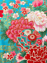 Load image into Gallery viewer, Kimono Robe - Turquoise Florals