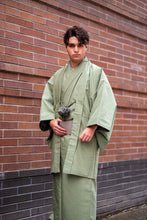 Load image into Gallery viewer, Kimono & Haori Jacket - light green, dark green