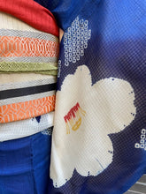 Load image into Gallery viewer, Shear Kimono - antique - Flowers on Indigo