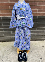 Load image into Gallery viewer, Traditional Yukata - kids -  Squids and Octopi on blue