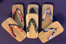 Load image into Gallery viewer, Geta Sandals - two toothed unpainted natural Japanese cedar wood
