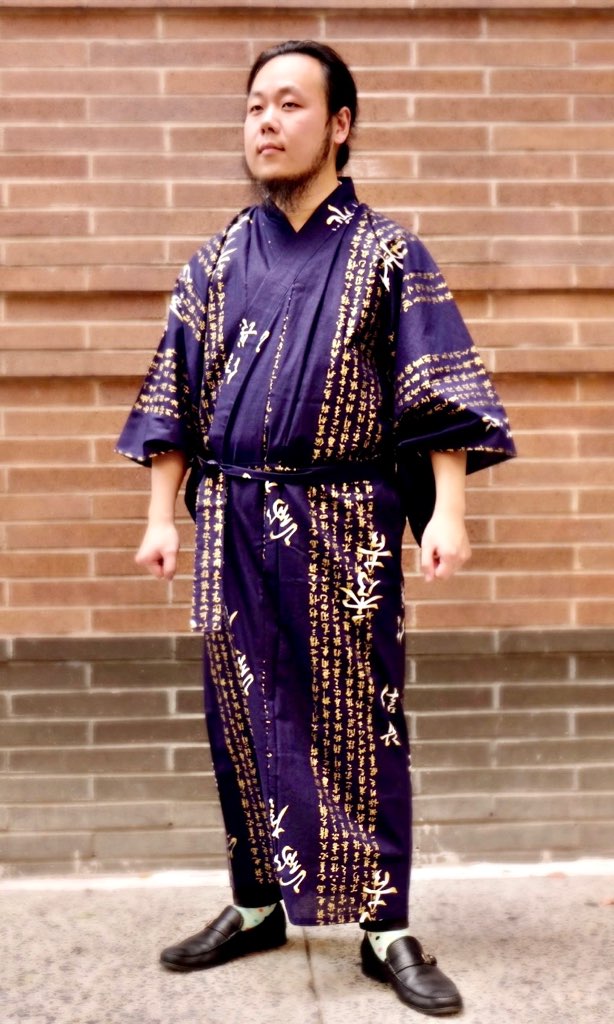 Kanji Gold on Navy Kanji Gold on Navy
