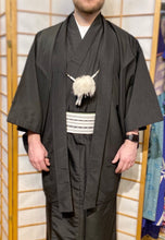 Load image into Gallery viewer, Traditional Formal Men's black Kimono or black Haori