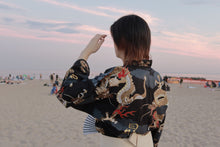 Load image into Gallery viewer, Kimono Robe - Golden Dragon on Black