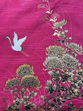 Load image into Gallery viewer, Kimono Robe - cranes &amp; golden florals
