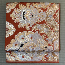 Load image into Gallery viewer, Vintage Fukuro Obi - golden floral brocade