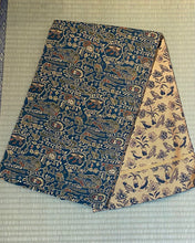 Load image into Gallery viewer, Fukuro Obi - animal and bird menagerie blue/gold