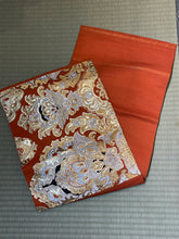 Load image into Gallery viewer, Vintage Fukuro Obi - golden floral brocade