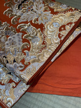 Load image into Gallery viewer, Vintage Fukuro Obi - golden floral brocade