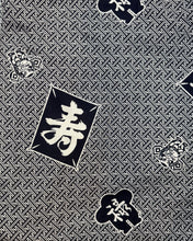 Load image into Gallery viewer, Cotton Kimono Robe - kanji characters kites
