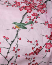 Load image into Gallery viewer, Kimono Robe - rose pink plum blossoms on pink
