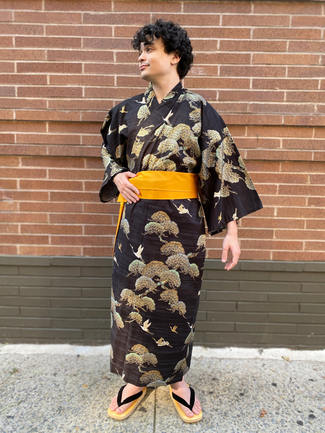 Men’s Casual Kimono Black Robe