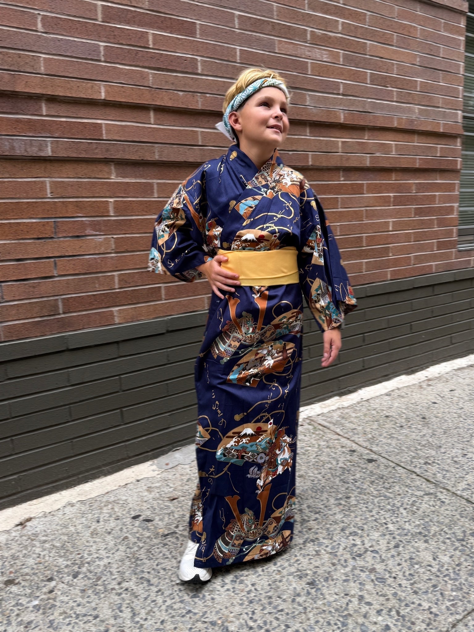 Kimono Robe - Samurai Warrior (for boys or Unisex) Kimono House NYC Kimono Robe - Samurai Warrior (for boys or Unisex) Kimono House NYC