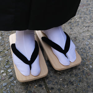 Two Teeth Geta - Black Velvet Strap unisex