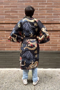 Kimono Robe-Golden Dragon and Mt. Fuji