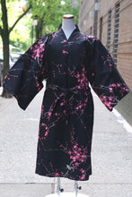 Load image into Gallery viewer, Kimono Robe - rose pink plum blossoms on pink
