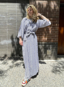 Lined Kimono Robe - lined patterns