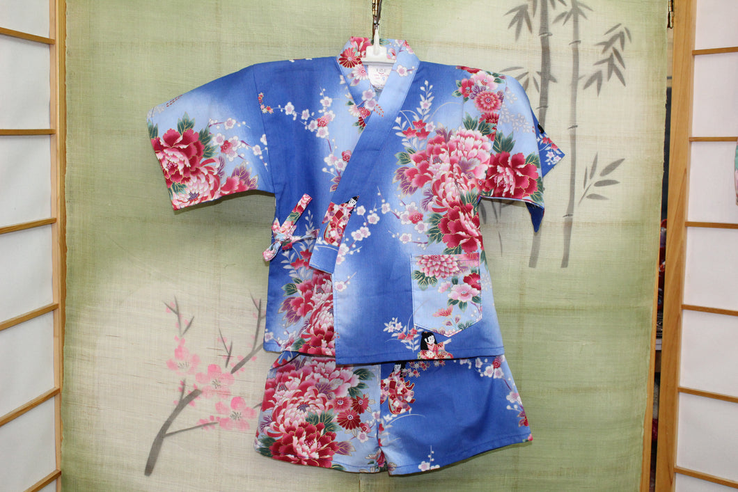 Jinbei - Cotton two piece kimono set (blue)