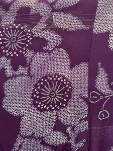 Haori Jacket - vintage - purple cherry blossoms