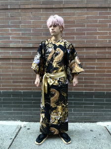 Kimono Robe-Golden Dragon and Tiger