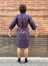 Load image into Gallery viewer, Kimono Bathrobe - Blue/Purple Through Reeds - Short
