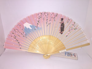 Folding Fan - geisha & Mt. Fuji