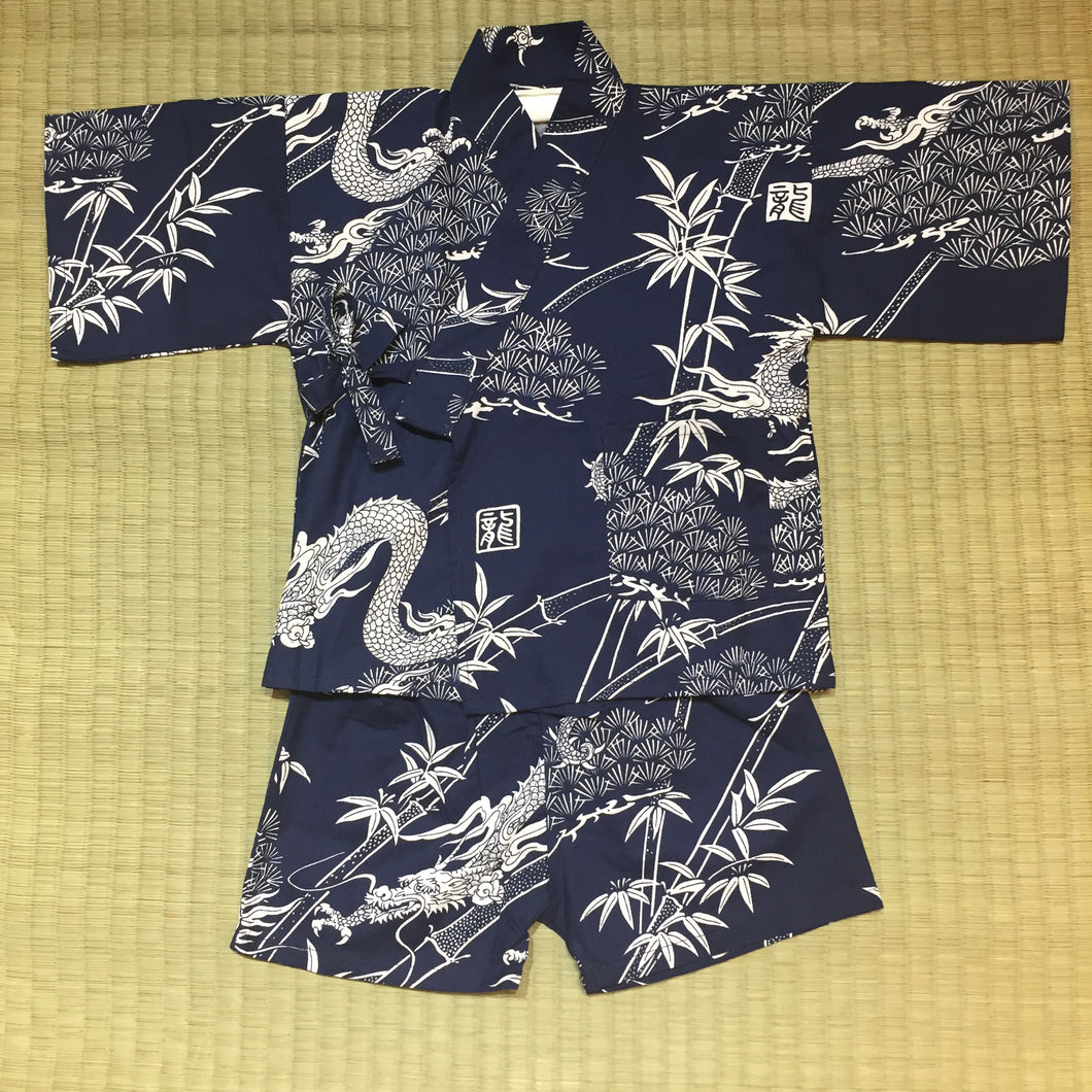 Jinbei - Casual Two Piece Kimono Set - dragons
