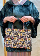 Load image into Gallery viewer, Handbag - Plum Blossom Obi Fabric
