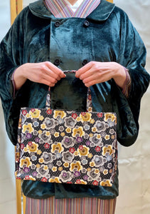 Handbag - Plum Blossom Obi Fabric
