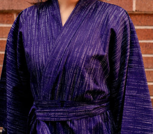 Kimono Robe -Purple Blue Through Reeds