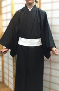 Traditional Formal Men's Kimono Black & Haori
