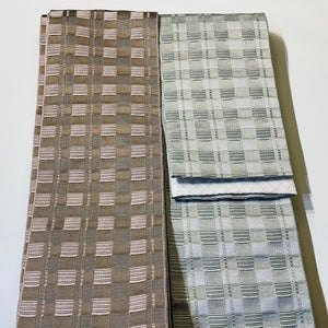 Men’s Reversible Obi - pastel check