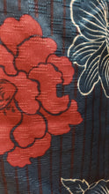 Load image into Gallery viewer, Komon Kimono set -red peony on ocean blue
