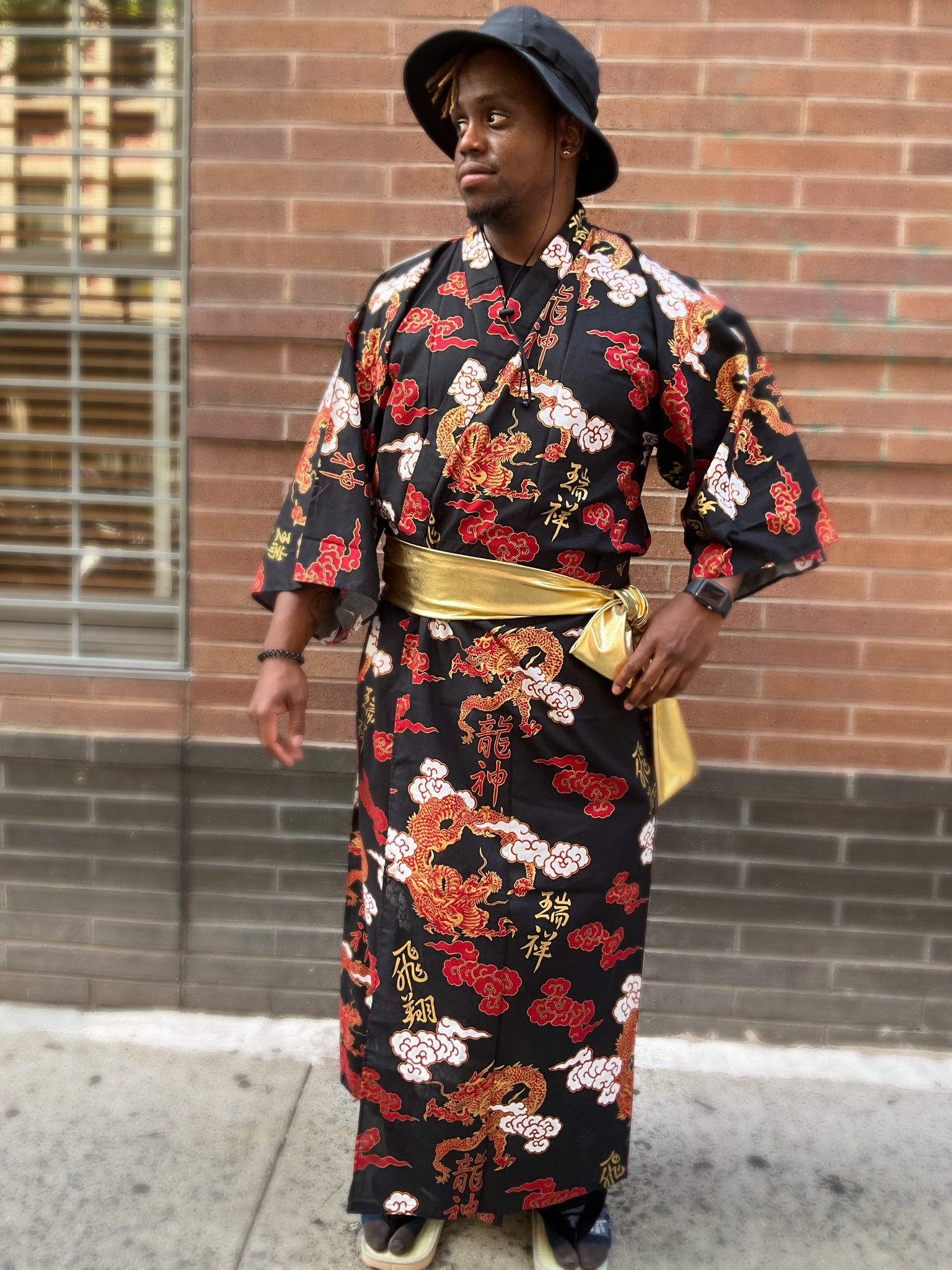 Red Gold Dragon Kimono House NYC Red Gold Dragon Kimono House NYC