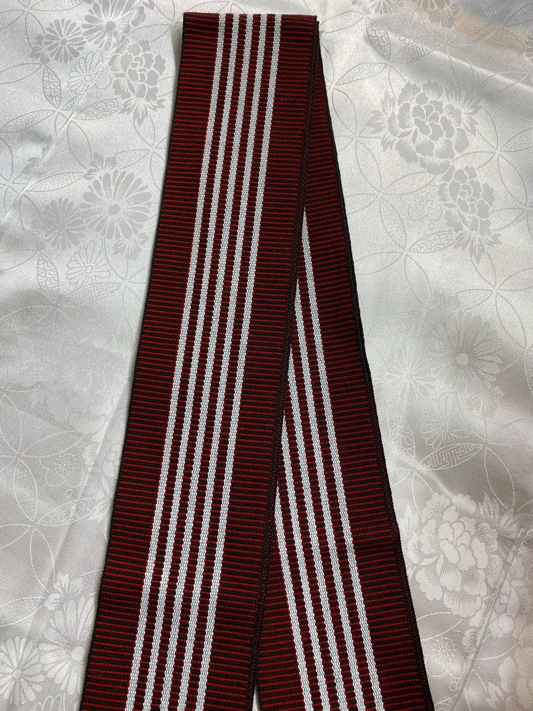 Obi Sash - High Quality Cotton - White Stripe – Kimono House NYC